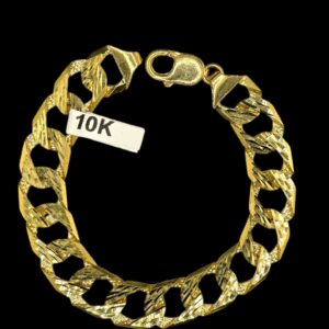 10k Gold Multi Diamond Cut Bracelet