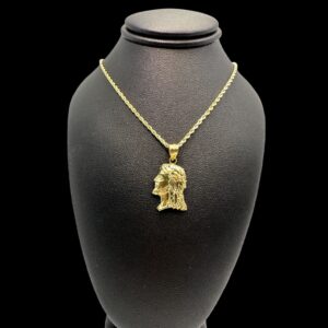 10k gold small Jesus head pendant