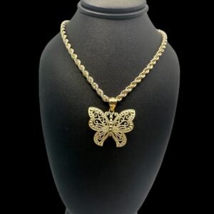 10k gold butterfly #2 pendant