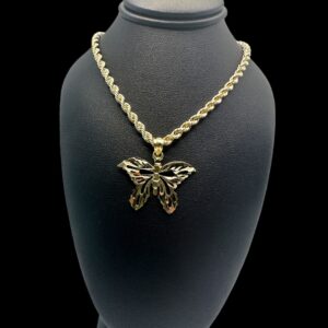 10k gold butterfly #3 pendant