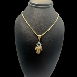 10k Gold CZ Hamsa