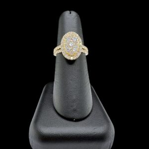 1.6 CTW Oval Cluster Engagement Ring