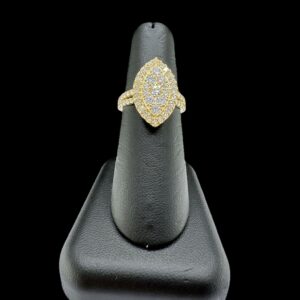 1.6 Carat Marquise Cluster Engagement Ring