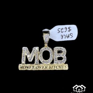 10k gold & diamond MOB pendant
