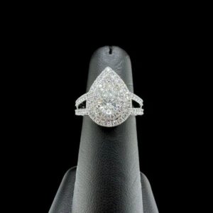1.84 CTW Pear Double Halo Engagement Ring