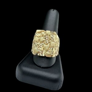 10k Gold XXL Diamond Brush x Cut Ring