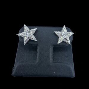 10k Gold Star Diamond Earrings
