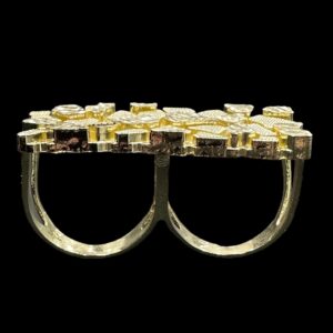 10k Gold 2 Finger Nugget Ring #1