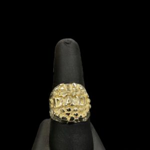 10k Gold Round Dad Nugget Ring