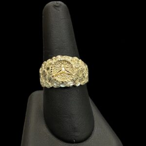 10k Gold Benz Style Nugget Ring