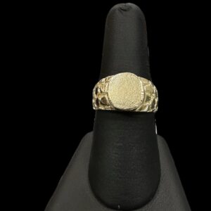 10k Gold Nugget Circle Nugget Ring