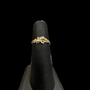 10k Gold Narrow Cluster Nugget Ring