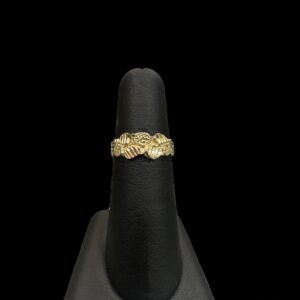 10k Gold Diamond Cut Small Nugget Ring