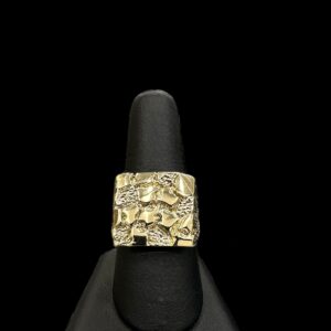 10k Gold Square Nugget Ring