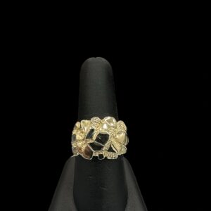 10k Gold Rocky Nugget Ring