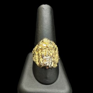 10k Gold Jesus Nugget Ring