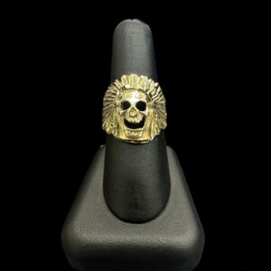 10k Gold Skull Headdress Ring