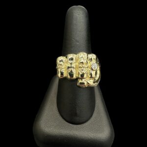 10k Gold CZ Fist Ring