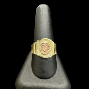 10k Gold Jesus Ring