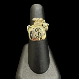 10k Gold Money Bag Band Ring