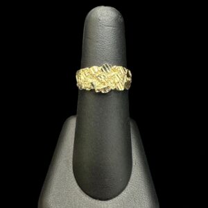 10k Gold Diamond Cut Nugget Ring