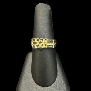 10k Gold Nugget/High Polish Ring