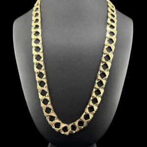 10k Gold Square Diamond Cut Chain