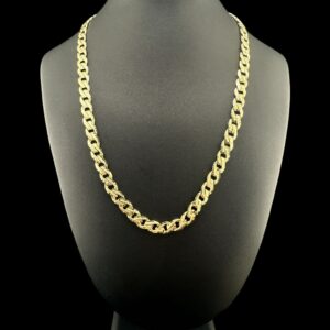 10k Gold Small Rounded Diamond Cut Chain