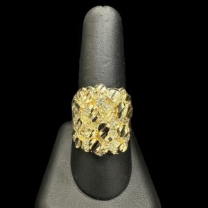 10k Gold Lightweight Diamond Cut Ring