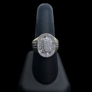 10k Gold Oval Baguette Diamond Ring