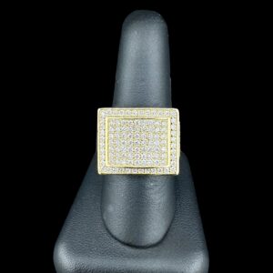 10k Gold Diamond Square Ring