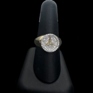 10k Gold Benz Diamond Ring