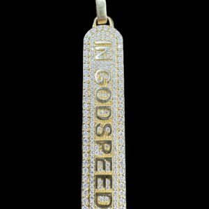 18k Gold “IN GODSPEED” Diamond Pendant