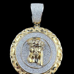 10k Gold Jesus Nugget Pendant