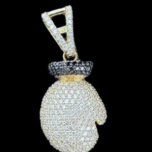 10k Gold Diamond Boxing Glove Pendant