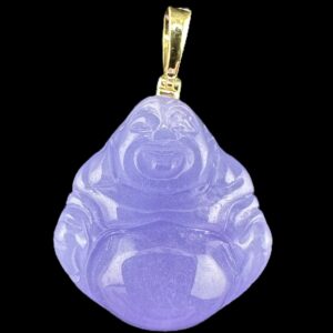 10k Gold Light Purple Buddha Pendant