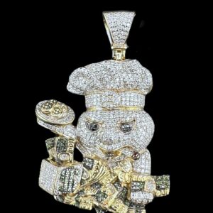 10k Gold Doughboy Money Pendant