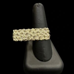 10K Gold Lightweight 2 Finger Nugget Ring