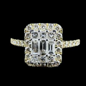 14k Gold Baguette Diamonds “Extra” Engagement Ring