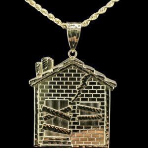 10k Gold Extra Large Traphouse Pendant