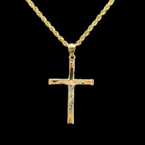 10k Gold Plain Crucifix Pendant