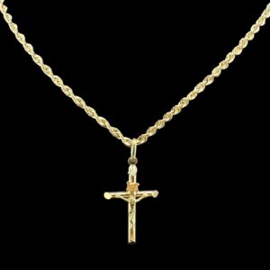 10k Gold Small Rounded Crucifix