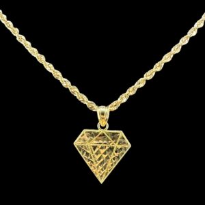 10k Gold Small Diamond Pendant