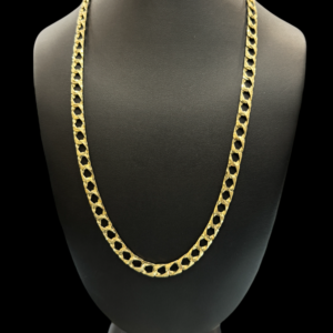 10k gold diamond cut / brush chain