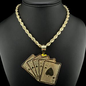 10k Gold Deck of Cards Pendant