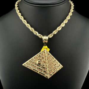 10k Gold Large Illuminati Pendant