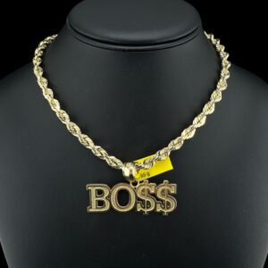 10k Gold Large Boss Pendant