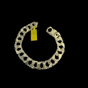 10k Medium Square Diamond Cut Nugget Bracelet