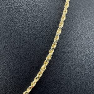 10k 18″ 2mm Hollow Rope Chain