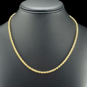 10k 18″ 3mm Hollow Rope Chain